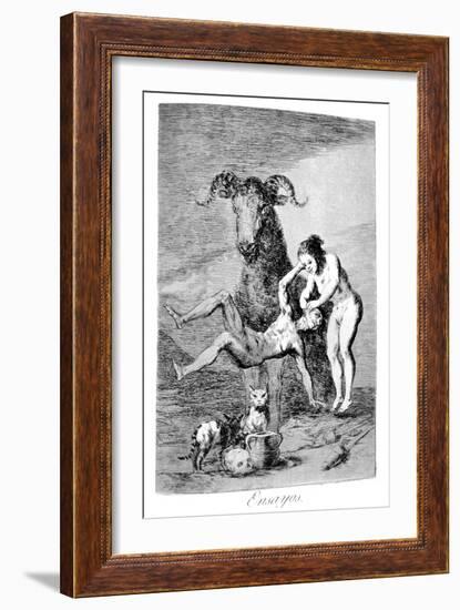 Trials, 1799-Francisco de Goya-Framed Giclee Print