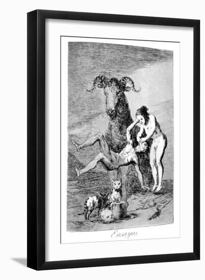 Trials, 1799-Francisco de Goya-Framed Giclee Print