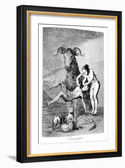 Trials, 1799-Francisco de Goya-Framed Giclee Print