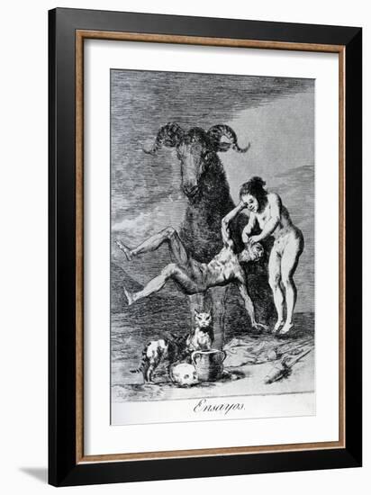 Trials, Plate 60 of 'Los Caprichos', 1799-Suzanne Valadon-Framed Giclee Print