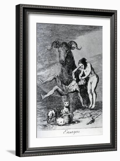 Trials, Plate 60 of 'Los Caprichos', 1799-Suzanne Valadon-Framed Giclee Print