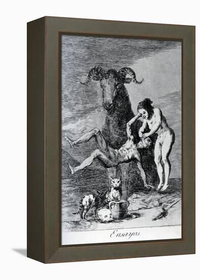 Trials, Plate 60 of 'Los Caprichos', 1799-Suzanne Valadon-Framed Premier Image Canvas