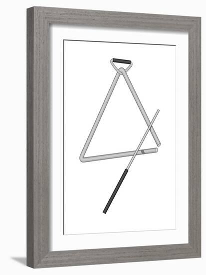 Triangle and Beater, Percussion, Musical Instrument-Encyclopaedia Britannica-Framed Art Print