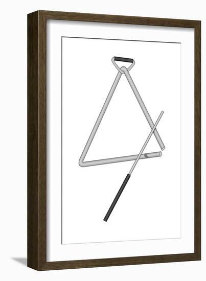 Triangle and Beater, Percussion, Musical Instrument-Encyclopaedia Britannica-Framed Art Print