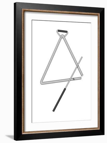 Triangle and Beater, Percussion, Musical Instrument-Encyclopaedia Britannica-Framed Art Print