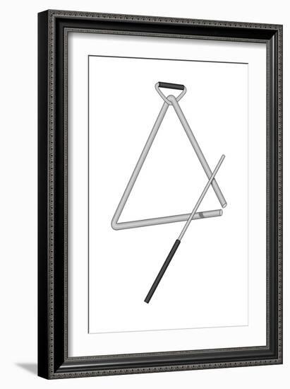 Triangle and Beater, Percussion, Musical Instrument-Encyclopaedia Britannica-Framed Art Print