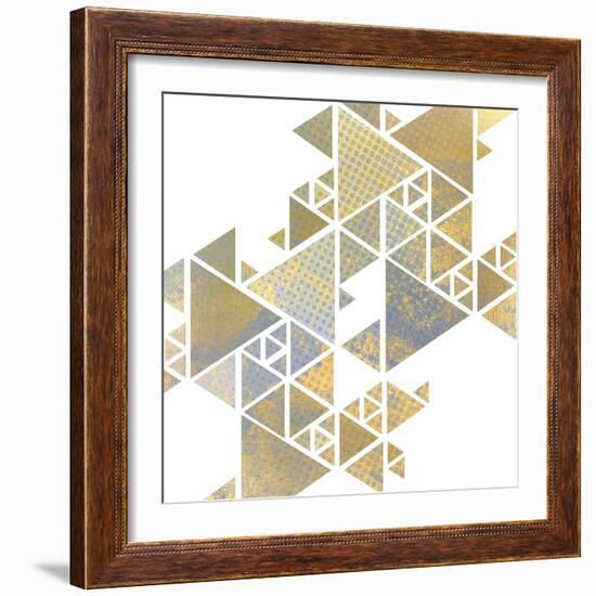 Triangle Gold 1-Kimberly Allen-Framed Art Print