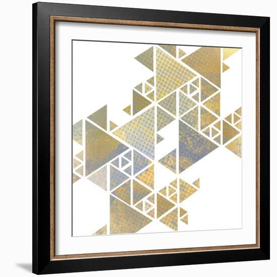 Triangle Gold 1-Kimberly Allen-Framed Art Print