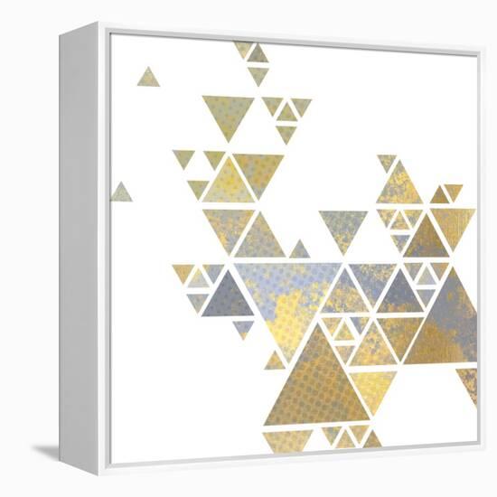 Triangle Gold 2-Kimberly Allen-Framed Stretched Canvas