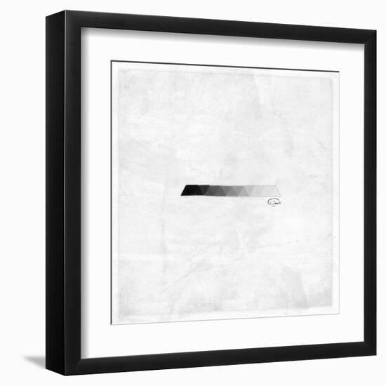 Triangle Grey Strip-OnRei-Framed Art Print