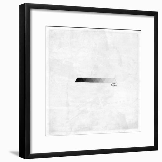 Triangle Grey Strip-OnRei-Framed Art Print