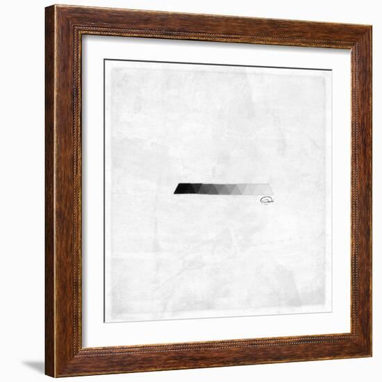 Triangle Grey Strip-OnRei-Framed Art Print