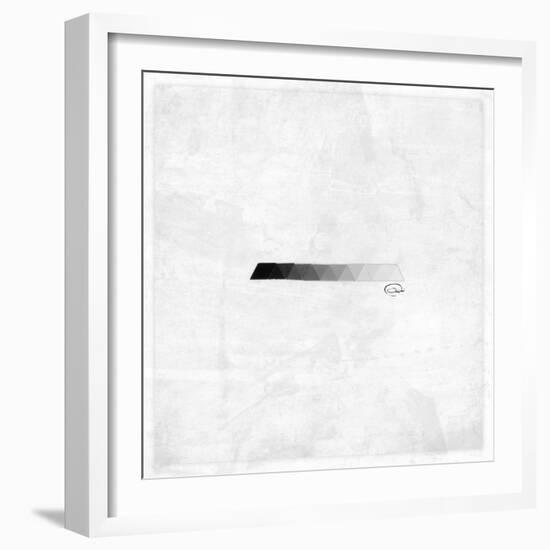 Triangle Grey Strip-OnRei-Framed Art Print
