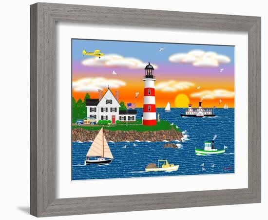 Triangle Point Lighthouse-Mark Frost-Framed Giclee Print