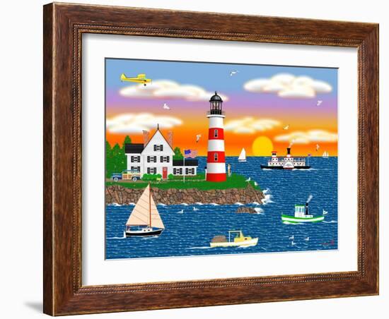 Triangle Point Lighthouse-Mark Frost-Framed Giclee Print