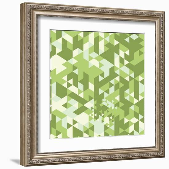 Triangle Retro Background-sermax55-Framed Art Print