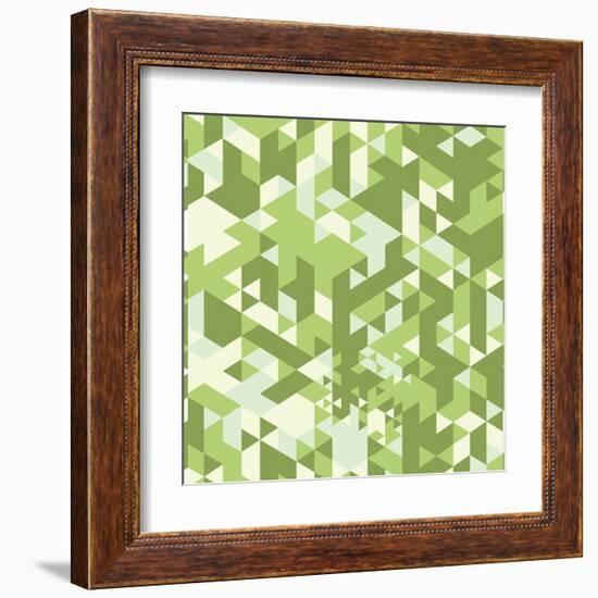 Triangle Retro Background-sermax55-Framed Art Print