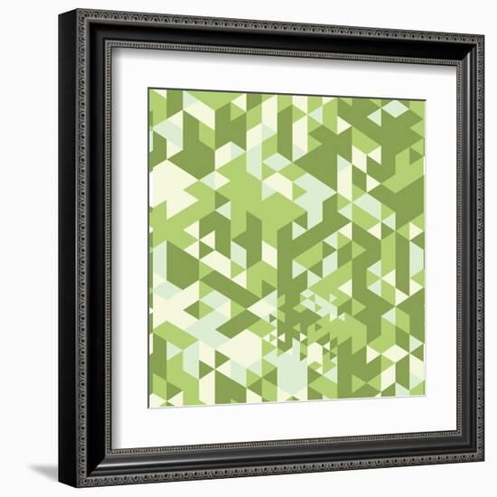Triangle Retro Background-sermax55-Framed Art Print