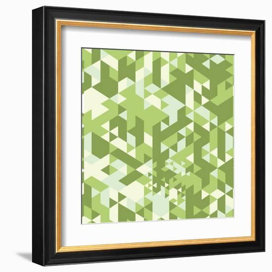 Triangle Retro Background-sermax55-Framed Art Print