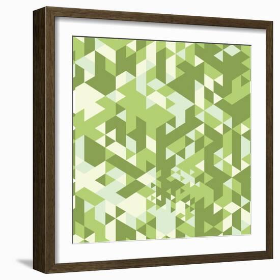 Triangle Retro Background-sermax55-Framed Art Print