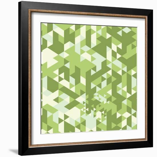 Triangle Retro Background-sermax55-Framed Art Print