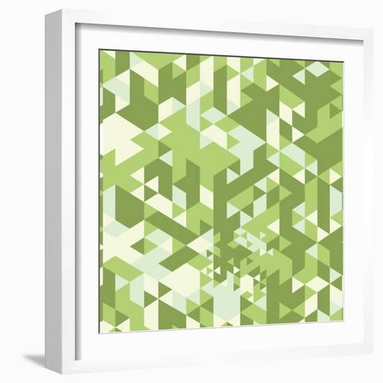 Triangle Retro Background-sermax55-Framed Art Print