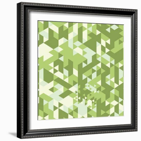 Triangle Retro Background-sermax55-Framed Art Print