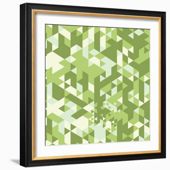 Triangle Retro Background-sermax55-Framed Art Print