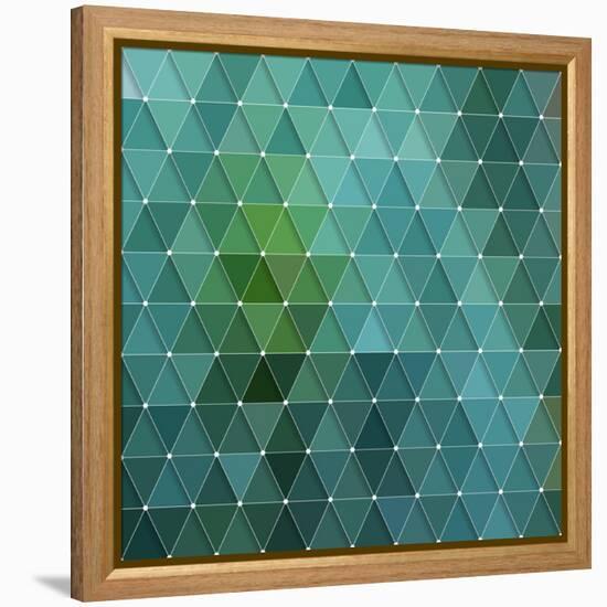 Triangles Background-Maksim Krasnov-Framed Stretched Canvas
