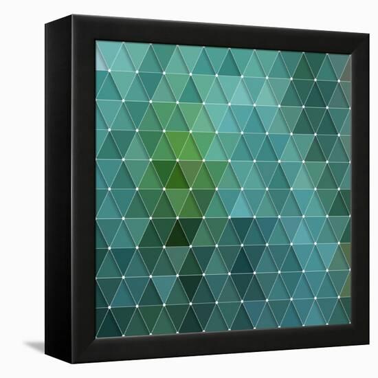 Triangles Background-Maksim Krasnov-Framed Stretched Canvas