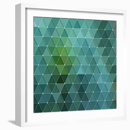 Triangles Background-Maksim Krasnov-Framed Art Print