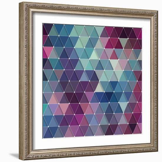 Triangles Background-Maksim Krasnov-Framed Art Print