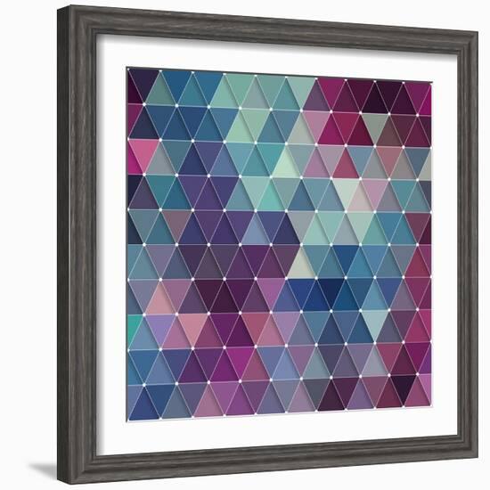 Triangles Background-Maksim Krasnov-Framed Art Print