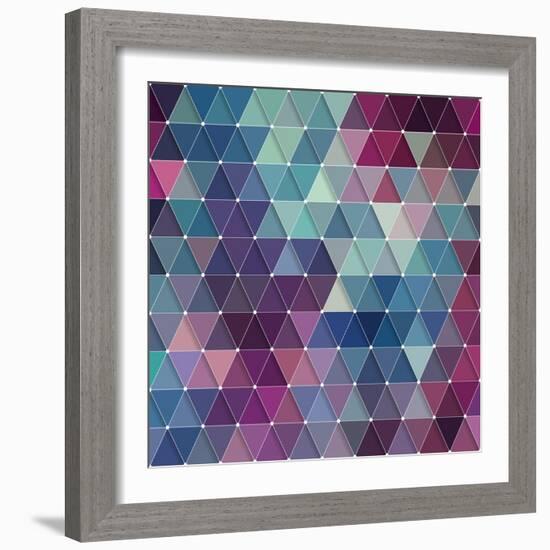 Triangles Background-Maksim Krasnov-Framed Art Print