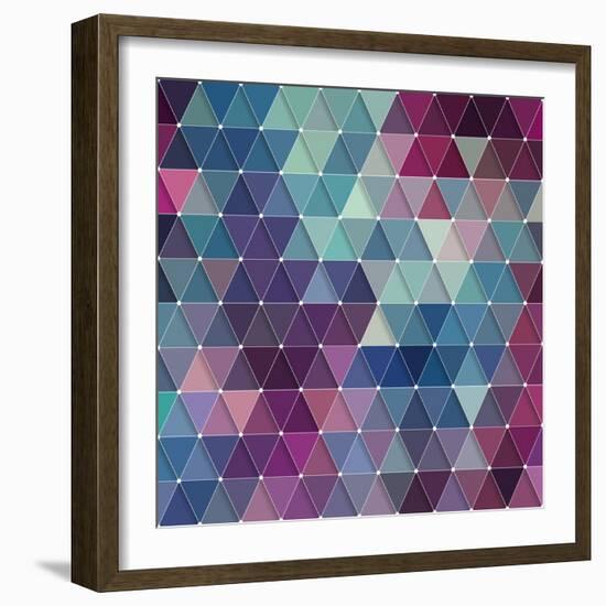 Triangles Background-Maksim Krasnov-Framed Art Print