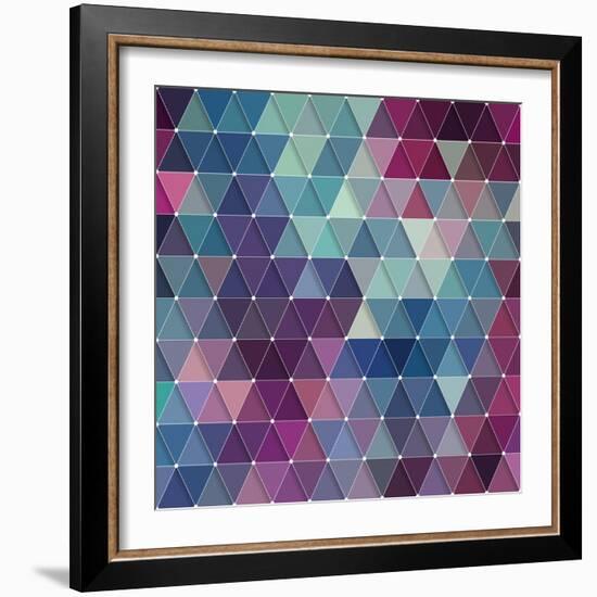 Triangles Background-Maksim Krasnov-Framed Art Print