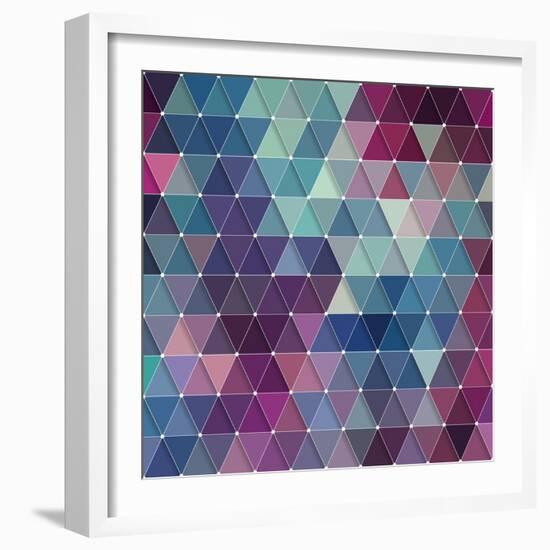 Triangles Background-Maksim Krasnov-Framed Art Print