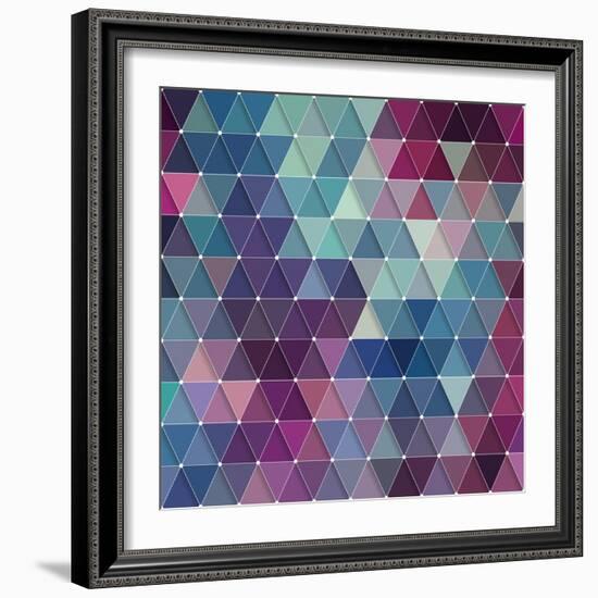 Triangles Background-Maksim Krasnov-Framed Art Print