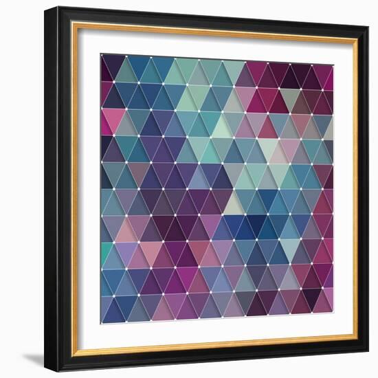 Triangles Background-Maksim Krasnov-Framed Art Print