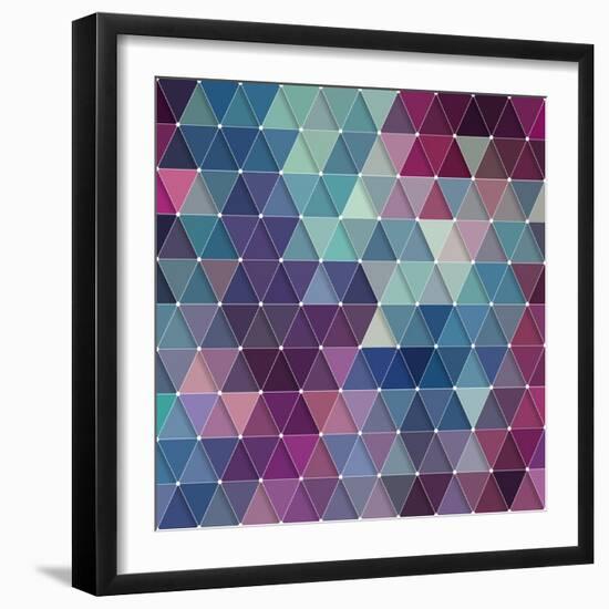 Triangles Background-Maksim Krasnov-Framed Premium Giclee Print