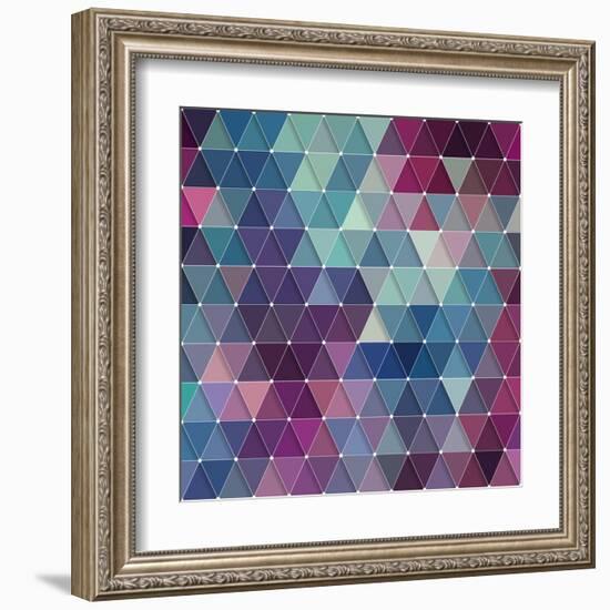 Triangles Background-Maksim Krasnov-Framed Art Print