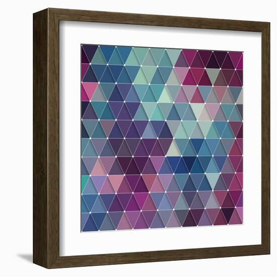 Triangles Background-Maksim Krasnov-Framed Art Print