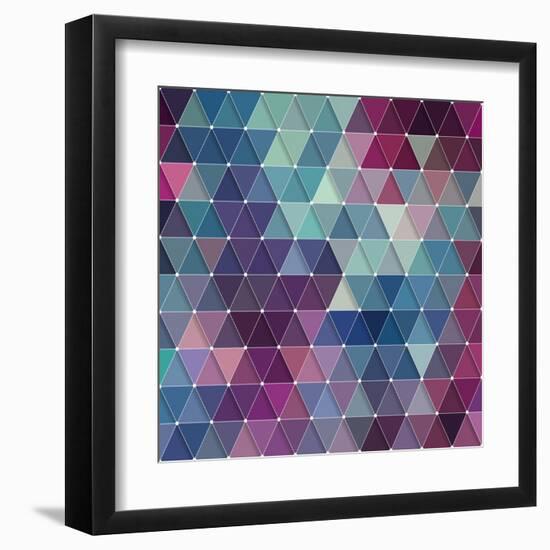 Triangles Background-Maksim Krasnov-Framed Art Print