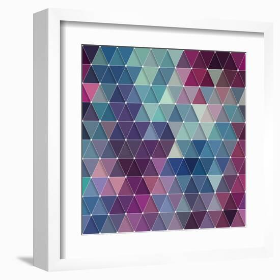 Triangles Background-Maksim Krasnov-Framed Art Print