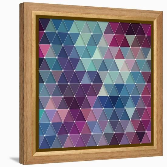 Triangles Background-Maksim Krasnov-Framed Stretched Canvas