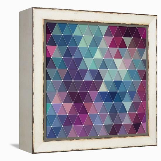 Triangles Background-Maksim Krasnov-Framed Stretched Canvas