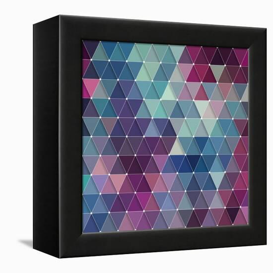 Triangles Background-Maksim Krasnov-Framed Stretched Canvas