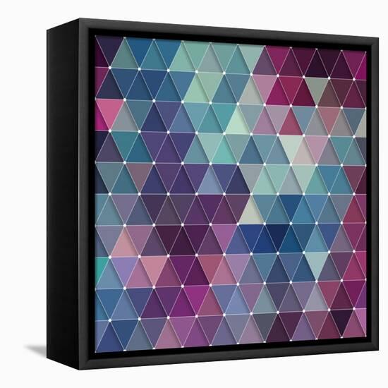 Triangles Background-Maksim Krasnov-Framed Stretched Canvas