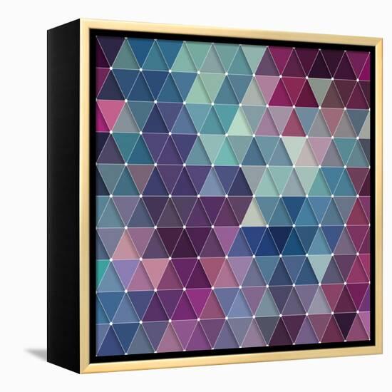 Triangles Background-Maksim Krasnov-Framed Stretched Canvas