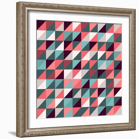 Triangles Background-AnaMarques-Framed Art Print